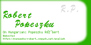 robert popeszku business card